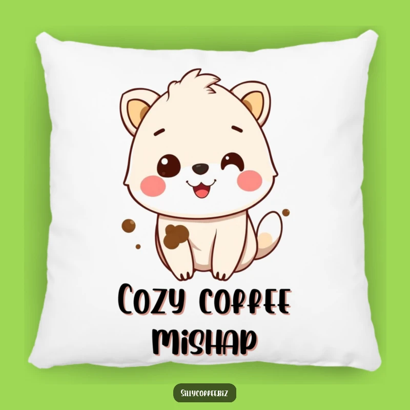 Funny Coffee Stain Animal Pillow: Cozy Comfort with a Side of Oops
