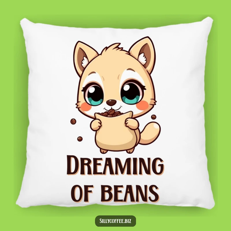 Funny Coffee Bean Pillow: Cozy Bean Energy, A Humorous Gift Accent