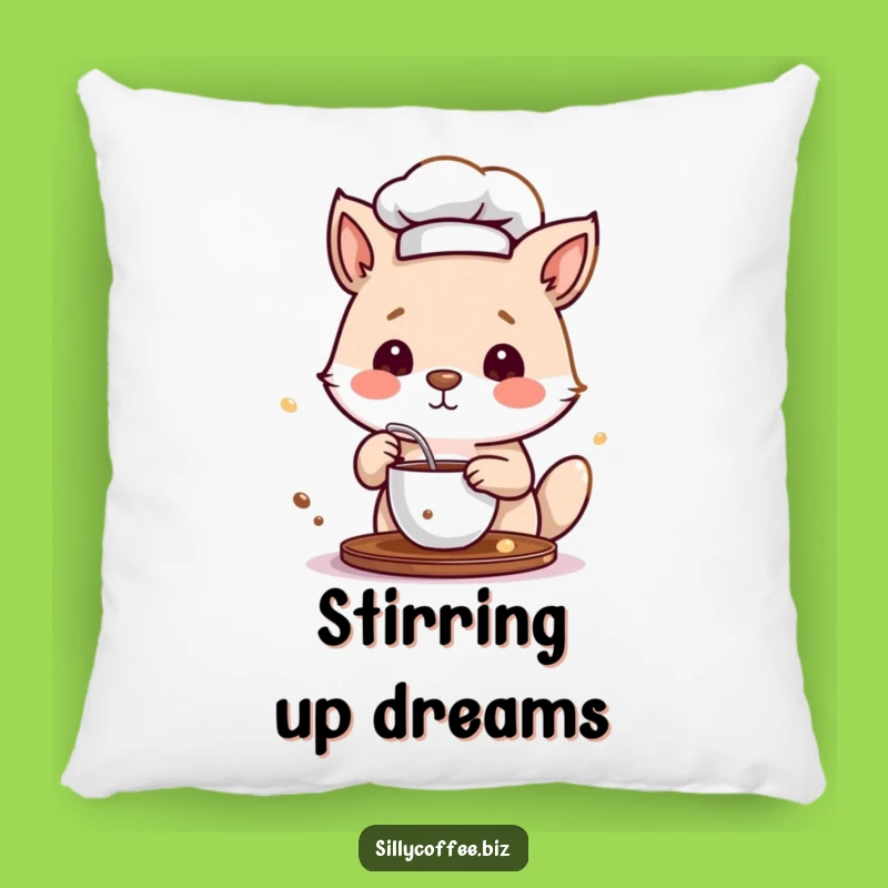 Funny Chef Animal Coffee Pillow: Cozy Comfort with Culinary Comedy