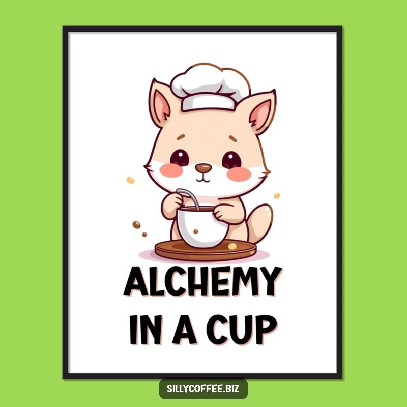 Funny Chef Animal Coffee Digital Art: Instant Kitchen Humor Delivered