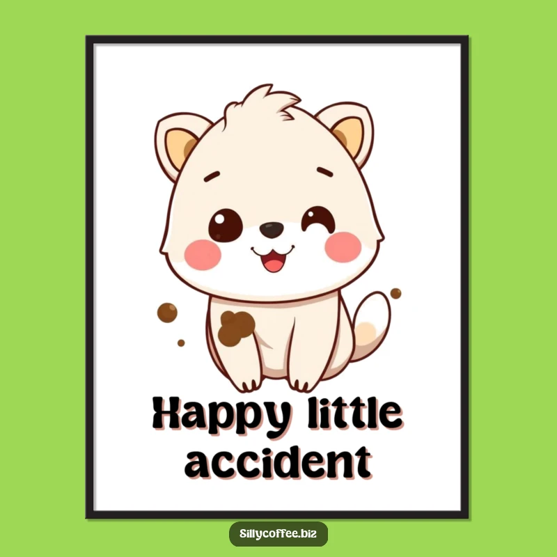 Funny Coffee Stain Animal Digital Art: Instant Smiles for Your Walls