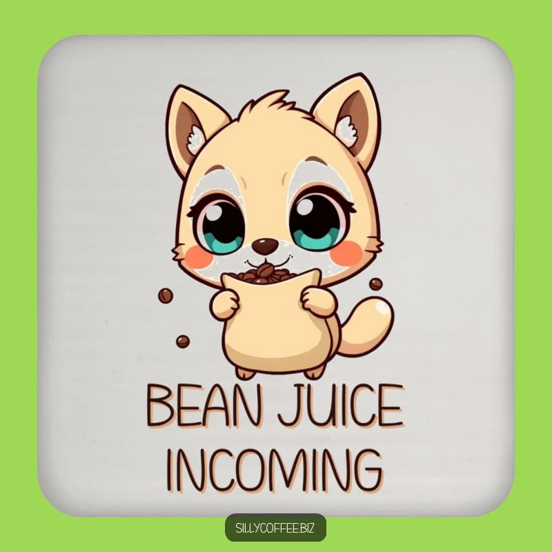 Funny Coffee Bean Coaster: Bean Protection, A Humorous Coffee Gift