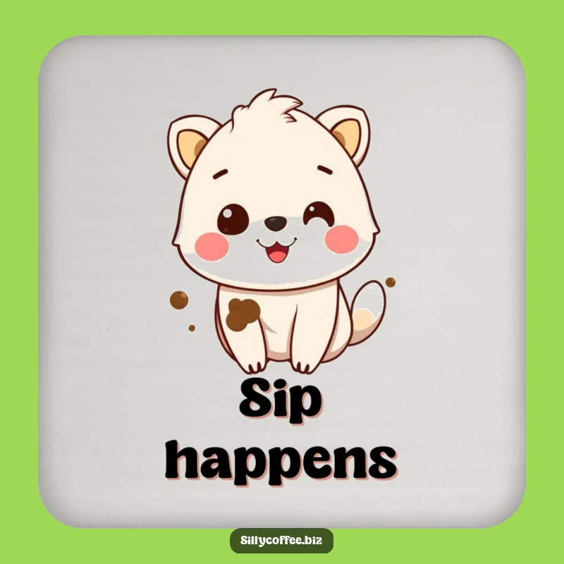 Funny Coffee Stain Animal Drink Coasters: Protect Surfaces with Humor