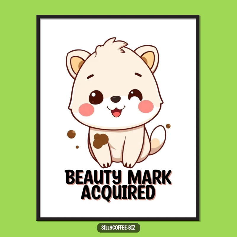 Funny Coffee Stain Animal Poster: Wall Art That Serves Up Smiles