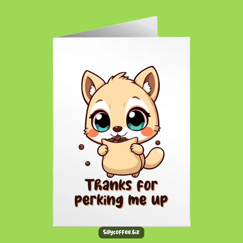 Free Printable Coffee Bean Thank You Card - Thanks A Ton Funny Downloadable Gift