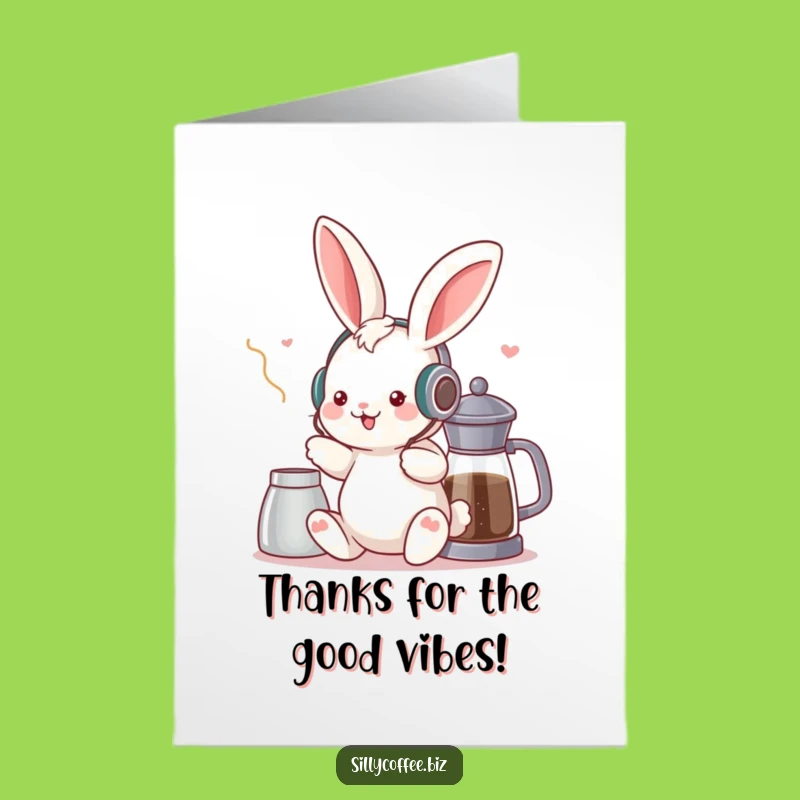 Free Printable Thank You Card: Bunny's Groovy Gratitude, Funny Downloadable Gift of Thanks
