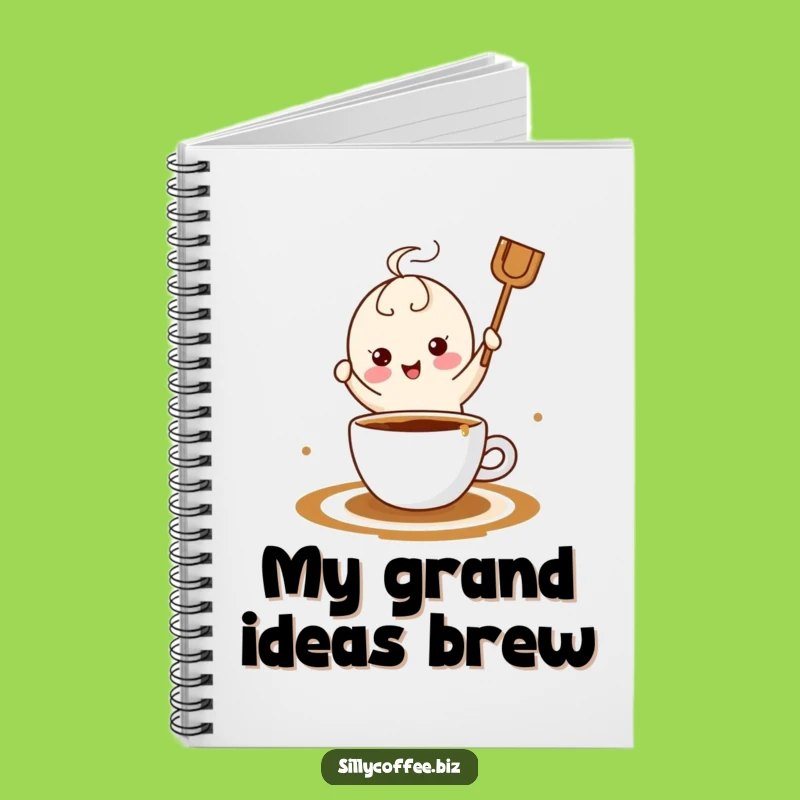 Funny Kawaii Coffee Stirrer Notebook - Jot Down Ideas with Hilarious Coffee Art