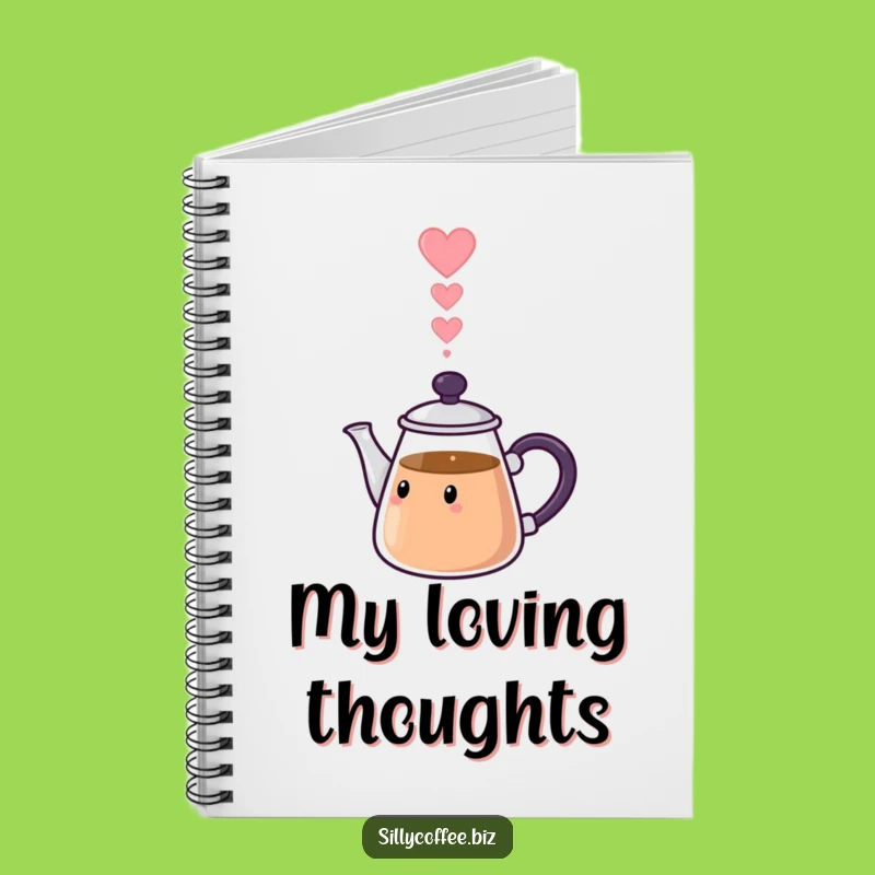 Love Pot Funny Notebook: Kawaii Heart Steam Journal, Perfect Romantic Gift