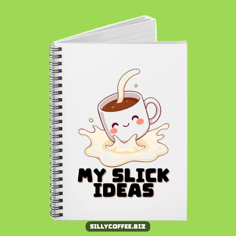 Sliding Mug Funny Notebook: Kawaii Milk Splash Journal, Perfect Playful Gift
