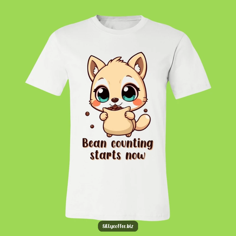 Funny Coffee Bean T-Shirt: Wide-Eyed Energy, Your Humorous Gift