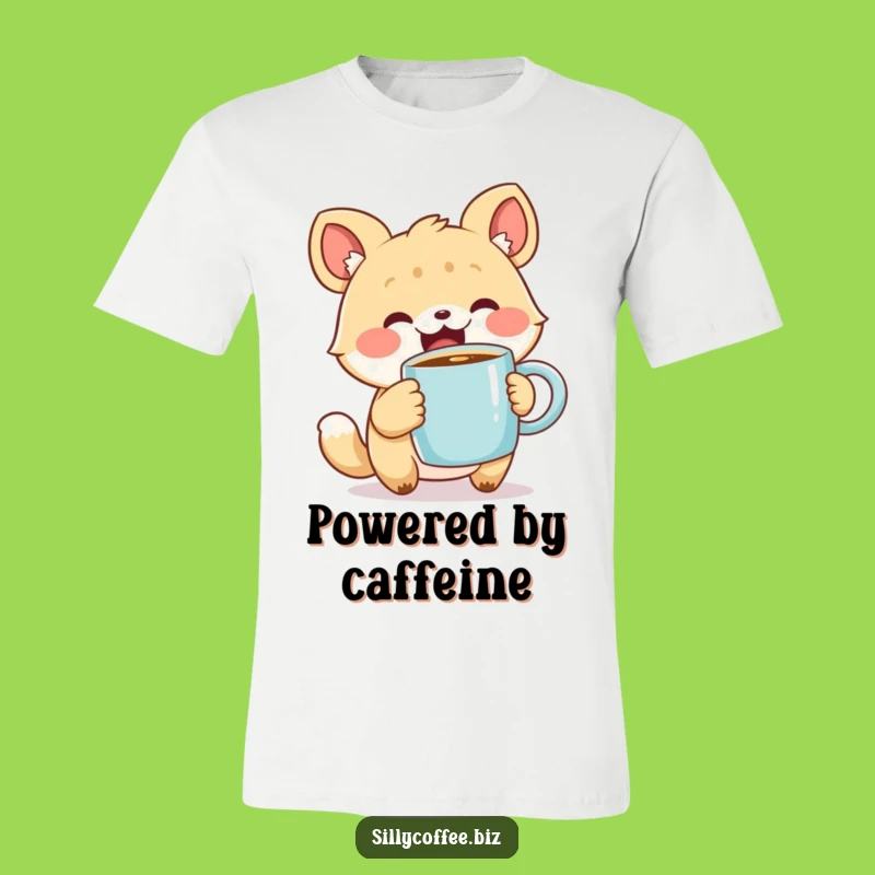 Funny Animal Coffee T-Shirt: Cute Character Joy, Your Humorous Gift Tee