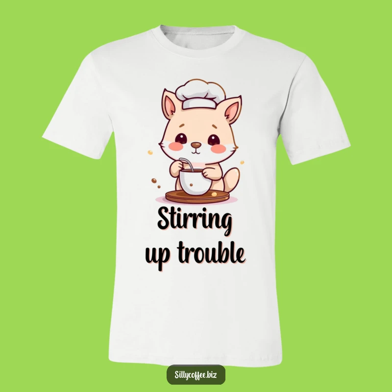 Funny Animal Chef Coffee Stirrer T-Shirt: Wear Your Passion for Brewing