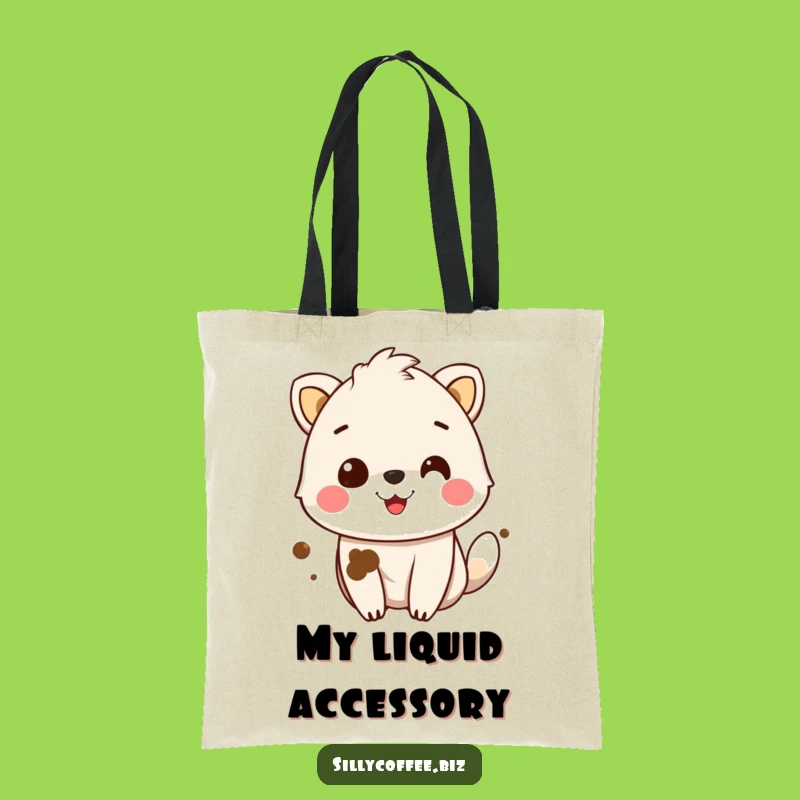 Funny Coffee Stain Animal Tote Bag: Carry Your Brew and Your Smiles